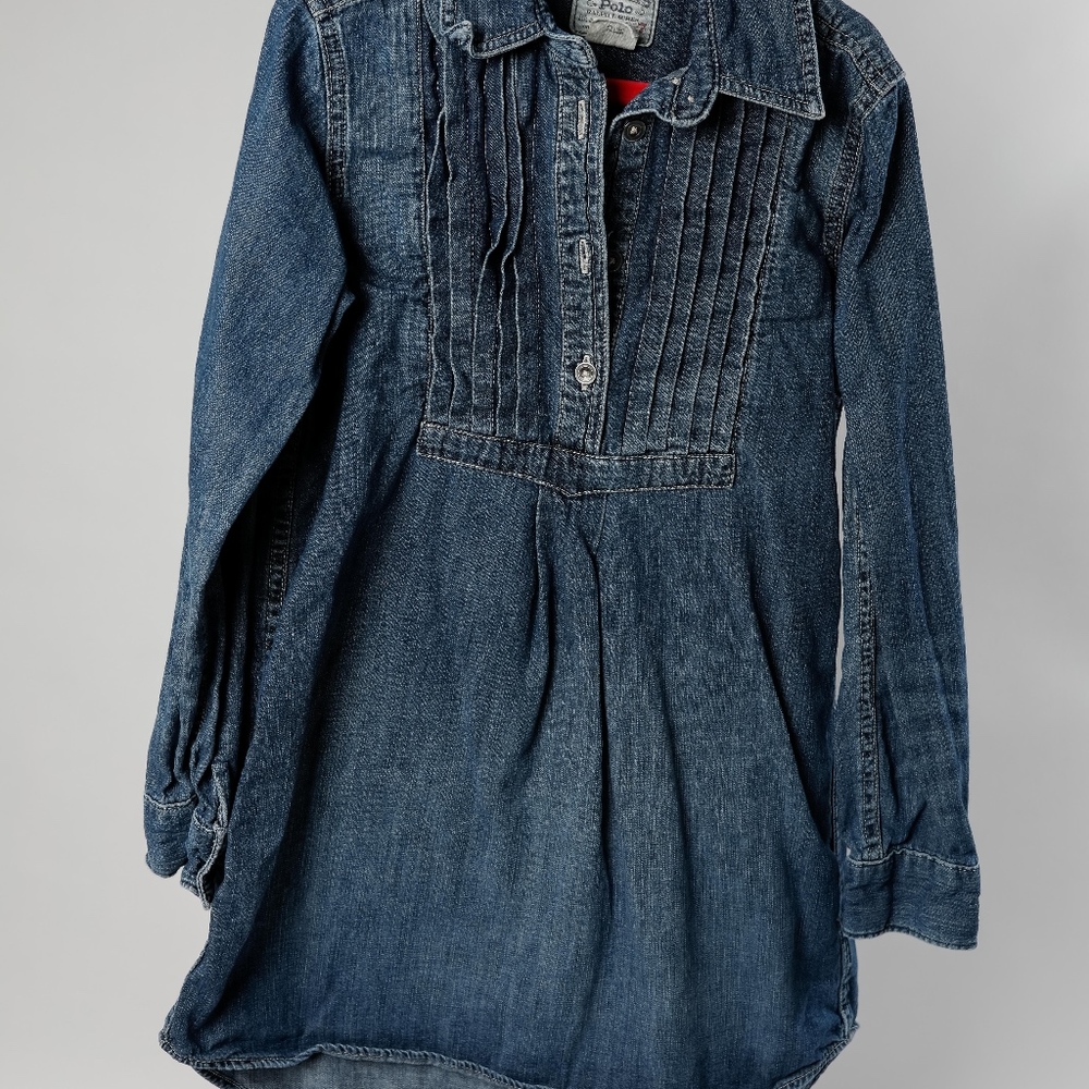 Girls Denim Dress by Polo Size 7